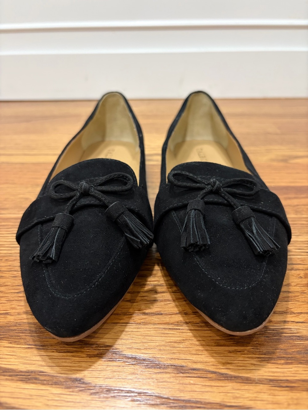 Talbots Francesca Black Suede Tassel Driving Loafers (9) - Picture 4 of 7